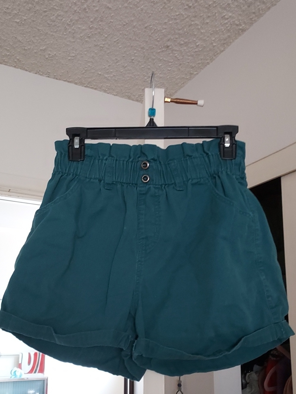 wild fable Teal Paperbag Waist Shorts